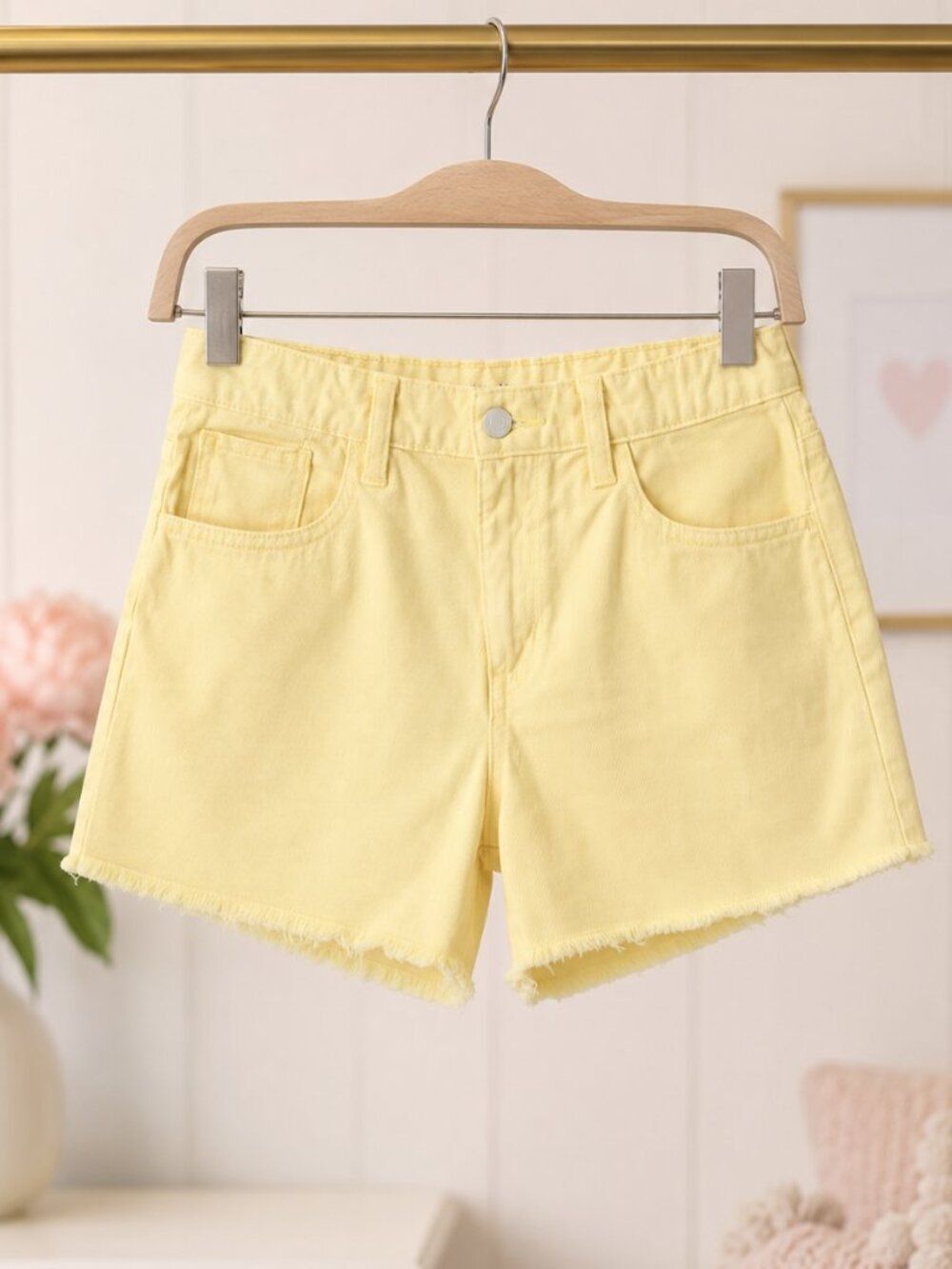 Old Navy‎ Girls High-Rise Frayed Hem Denim Shorts | Girls Size 14 Plus